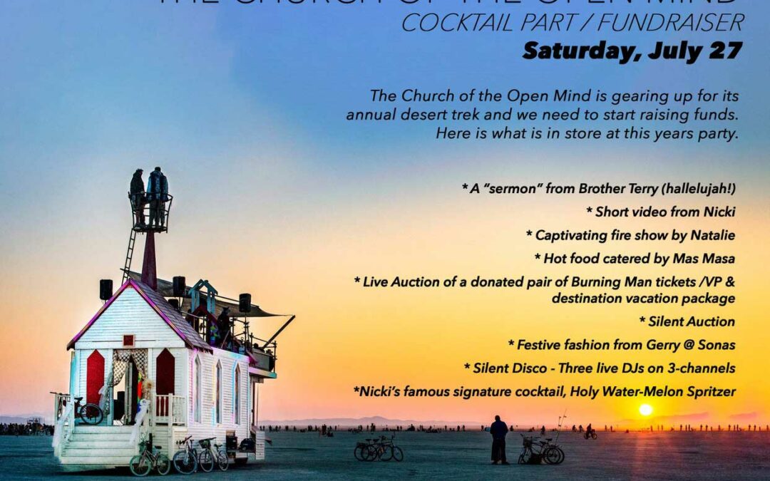 CHURCH OF THE OPEN MIND ART CAR FUN-RAISER & PARTY SAT. JULY 27